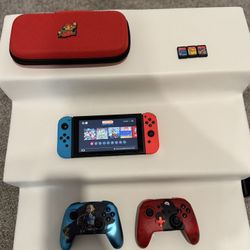 Nintendo Switch With Lots Of Accessories And Downloaded Games