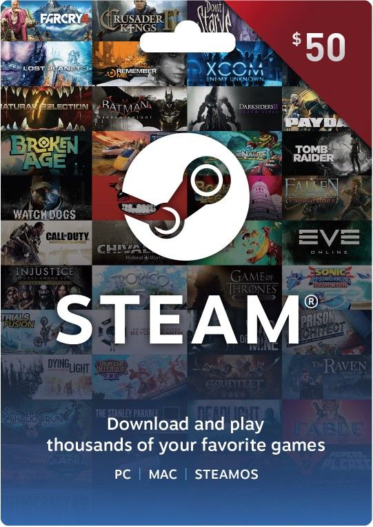 $50 Steam Digital Gift Card