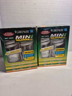 Greenlite Mini CFL Soft White Bulbs 4-Pack x2