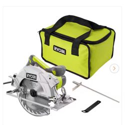 15 Amp Corded 7-1/4 in. Circular Saw with EXACTLINE Laser Alignment System, 24T Carbide Tipped Blade, Edge Guide and Bag