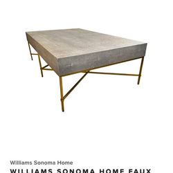 William Sonoma Faux Shagreen Coffee Table
