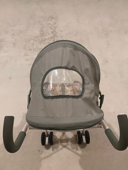 Gray Baby Stroller with Canopy