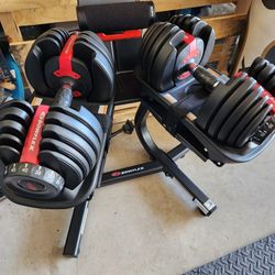 Bowflex SelectTech 552 Adjustable Dumbbells (Pair) and Stand Bundle