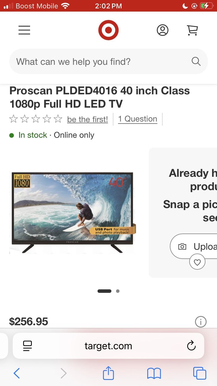 Proscan 40” Smart TV Retails $256