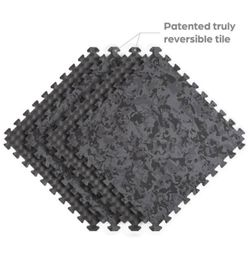 Norsk Reversible Gym Mats Foam Flooring 48 sq ft