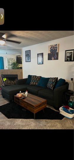 Charcoal Gray Couch with Chaise – $250 OBO