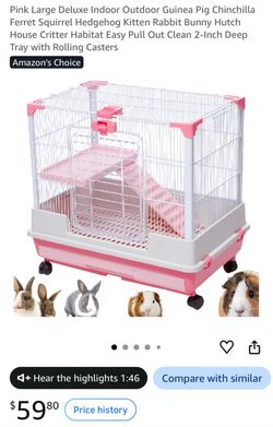 Cute pink small pet enclosure