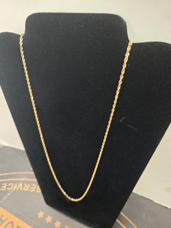 14kt rope style necklace 22"