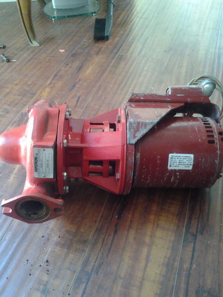 Hot water pump. Armstrong h-52-BF