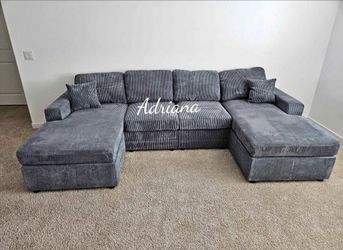 Brand New ‼️ 2-Pc Corduroy Sectional Sofa Sets