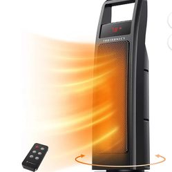 Space Heater, 1500W Electric Portable Fast Heating Widespread Oscillation ECO Mode 12 Hrs Timer with Remote Control for Indoor Use