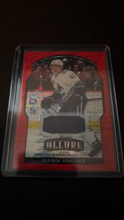 2020-21 Upper Deck Allure Red Rainbow Jersey Patch Quinn Hughes
