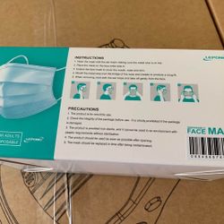 FDA Certified 3-Layer Disposable Face Mask 50-PK