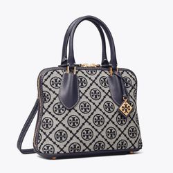 Tory Burch MINI T MONOGRAM JACQUARD SWING SATCHEL NWT
