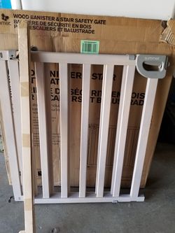 Wood Banister Safety Gate