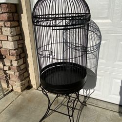 Large Heavy Wrought Iron Cage