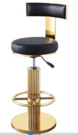 Gold and black bar stool