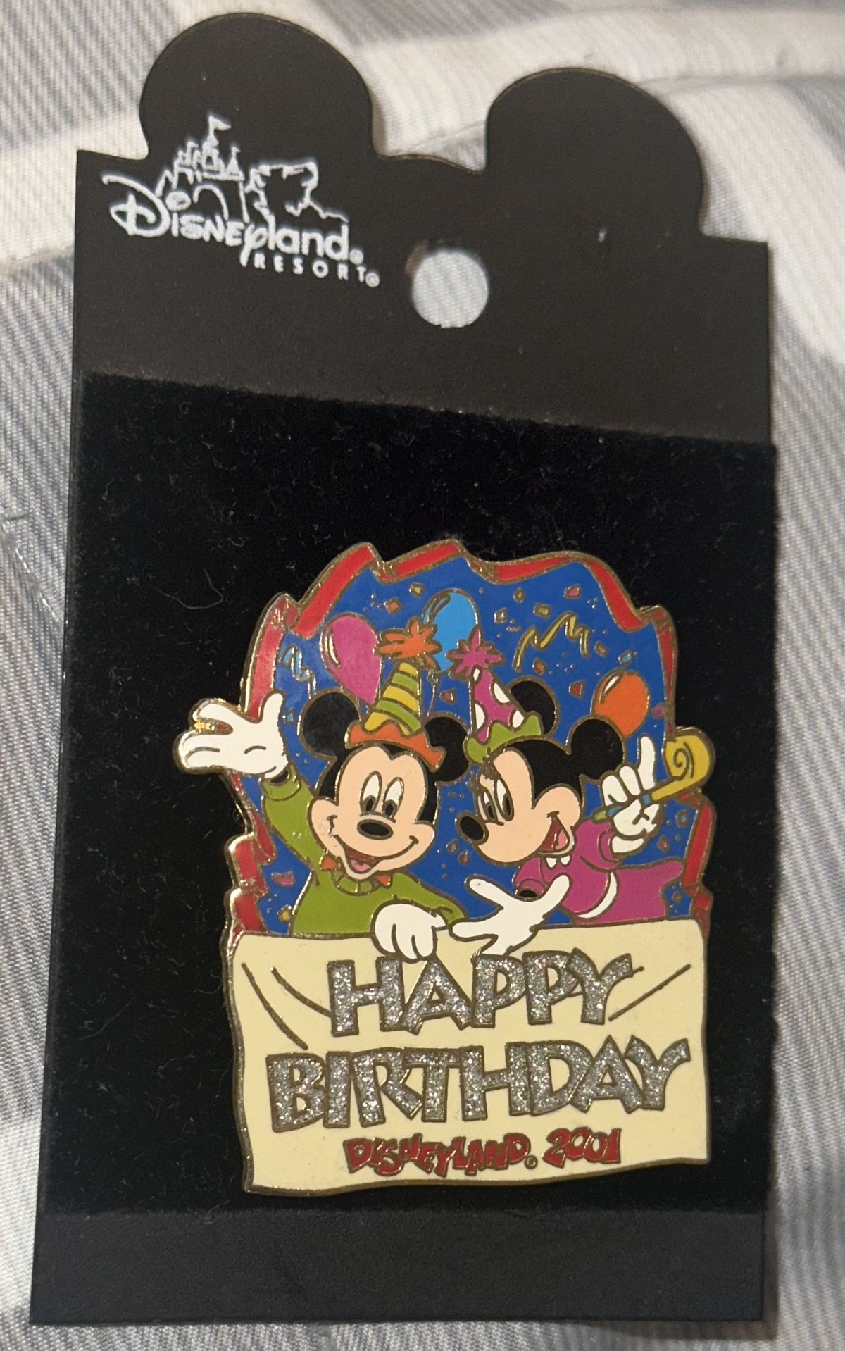 Walt Disney Mickey & Minnie Mouse "Happy Birthday" Vintage Disney Pin Limited Edition