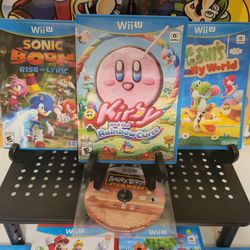 Huge Wii U Game Collection Mario Party Kirby Sonic Just Dance Angry Birds Yoshi & More