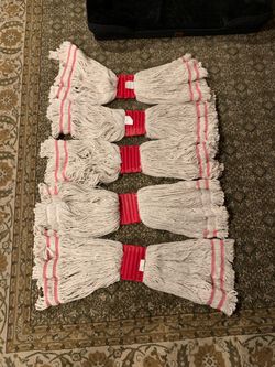 Lot Boardwalk 503WH 5 in. Super Loop Cotton Wet Mop Head - Large, White New. 5 pieces in stock. $10 all.