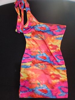 One Strap Multicolor Dress