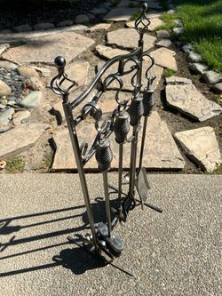 Decorative Fireplace Tool Set - heavy duty (flimsy or cheap)