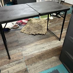 Black fold up table