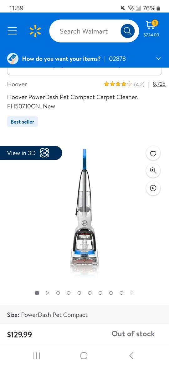 Hoover Power Dash Carpet Cleaning Machine