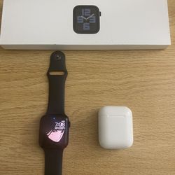 Apple Watch SE2 Midnight Blue + AirPods First Gen 