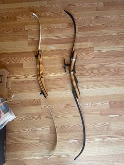 Two Recurve Bows with Wood Risers