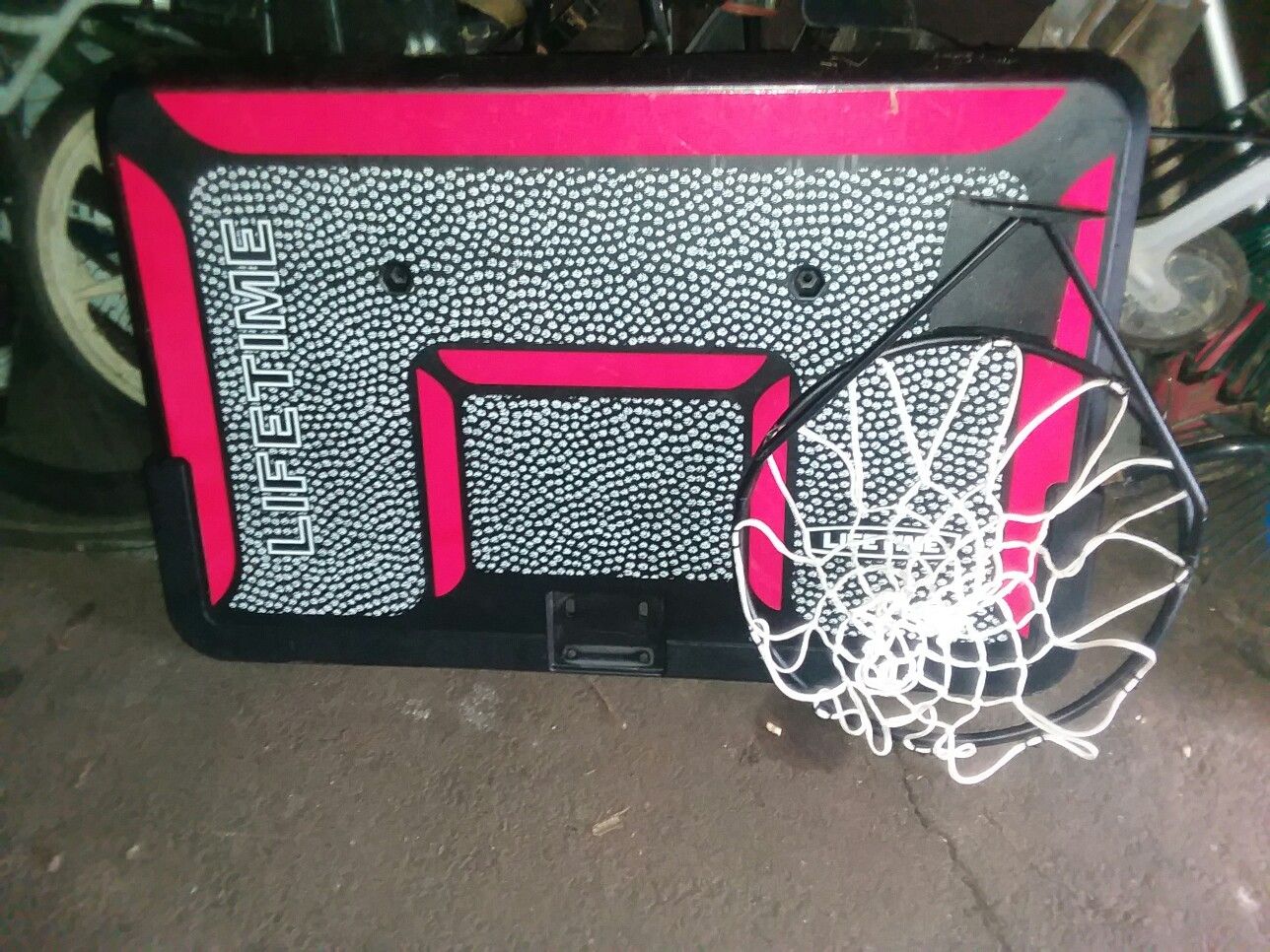 Basketball backboard and hoop