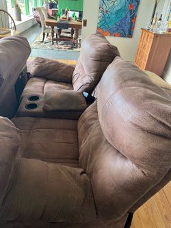 2 electric double recliners