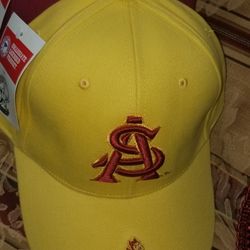 ASU- OFFICIAL COLLEGATE CAP- 2 Colors- Gold &  Maroon