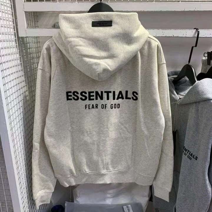 Light Oatmeal Essentials Hoodie Small