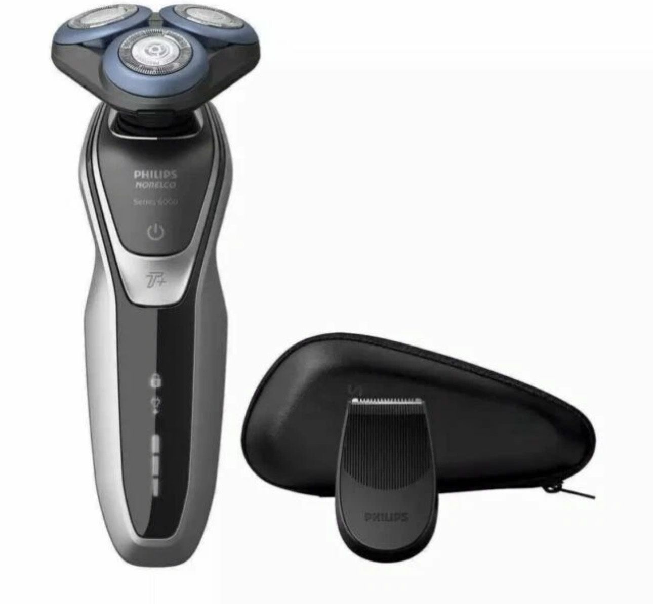 Philips Norelco 6500 Wet Dry Shaver Clean Shave with extra Shaving Heads + Case