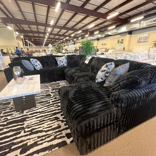 Black, Brown, Gray, Ivory Color Modular Corduroy Sectional Couch Set 🌟⭐$39 Down Payment with Financing ⭐ 90 Days same as cash