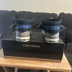 Unique Converse. Grey/White/Black (Hidden Blue Converse Logo)