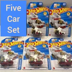 5 Feline Lucky Hot Wheels Lot of Cars