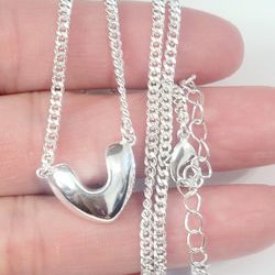 925 Sterling Silver Women's Heart Pendant Necklace Gift