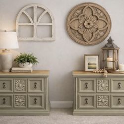 Vintage Wood Bassett Nightstands