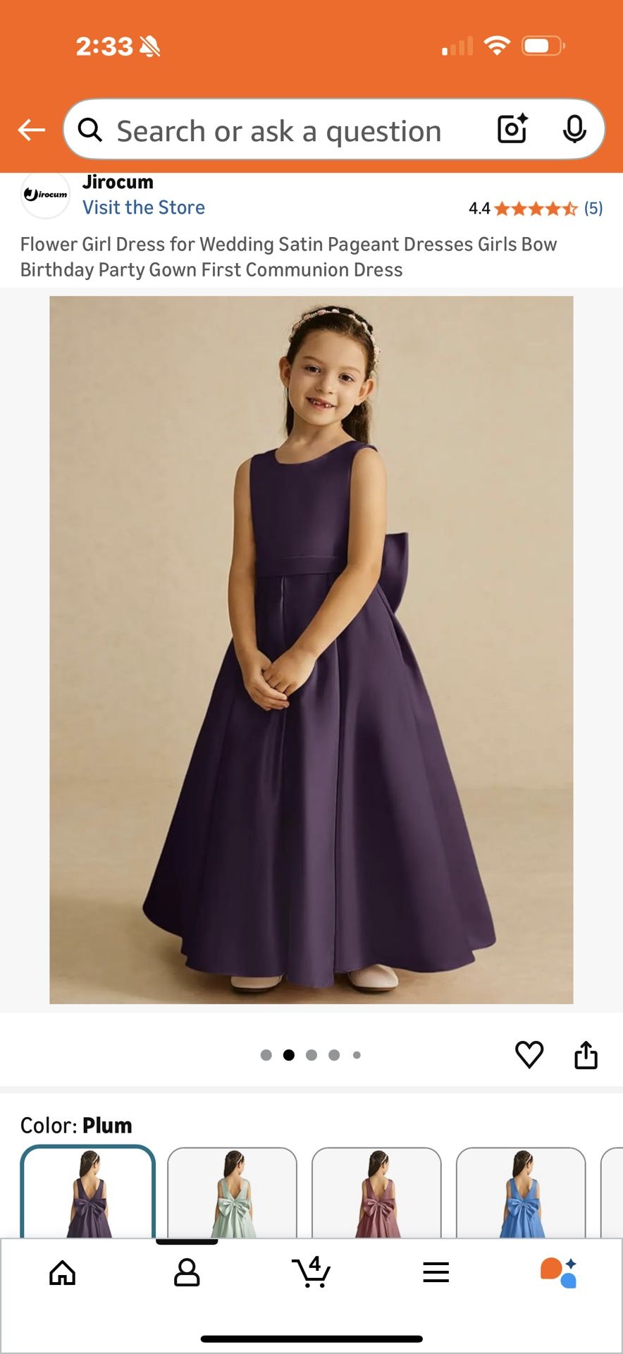 Flower Girl Dress Size 6