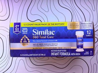 NEW & UNOPENED Similac 360 Total Care Formula 12 Bottles / 2 FL OZ