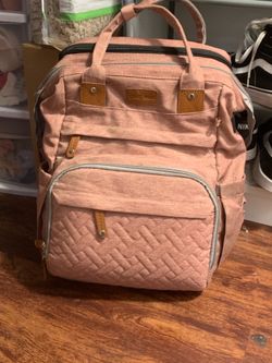 Pink diaper bag