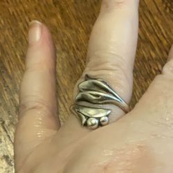 Sterling Avon Tulip Adjustable, Ring, Size 8 