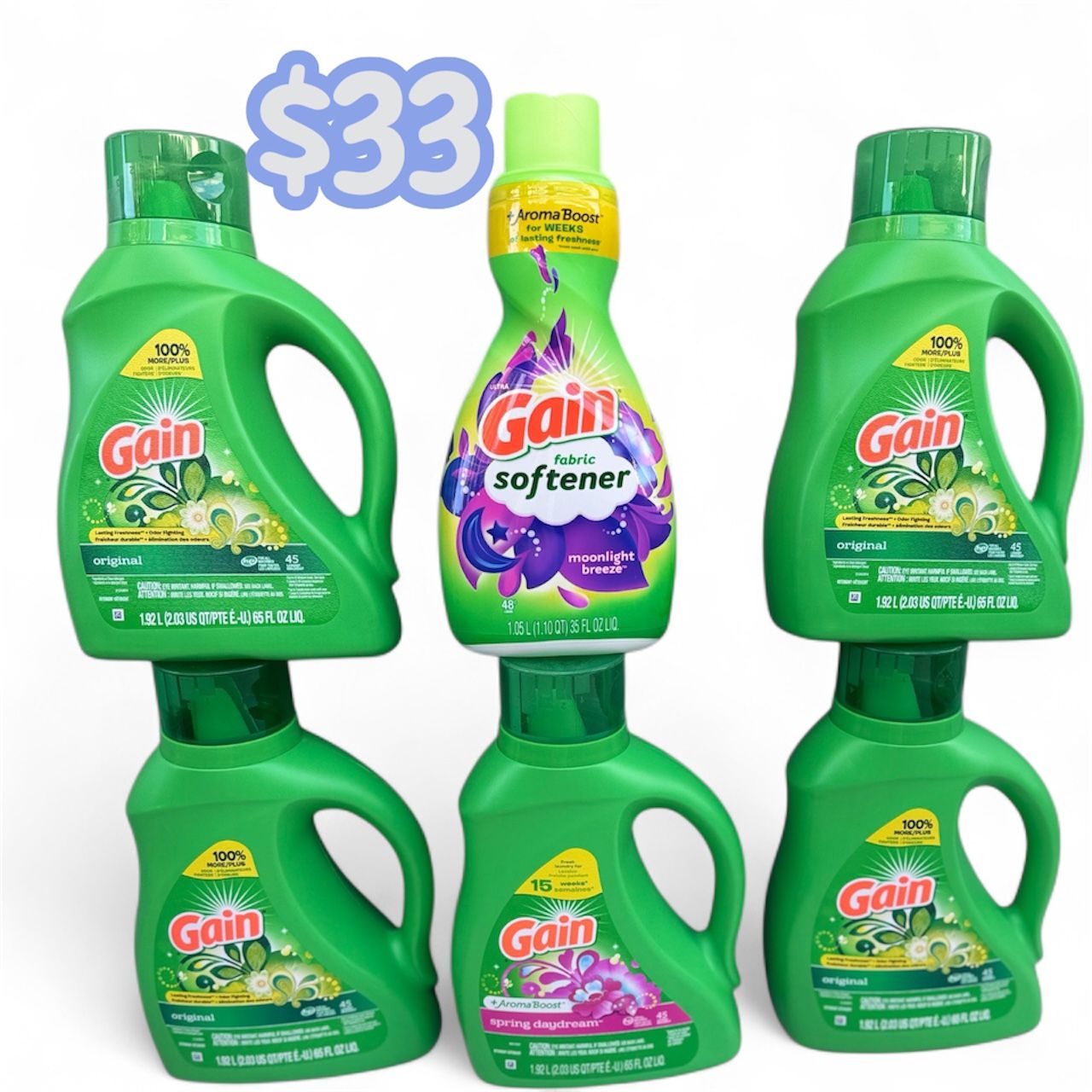 Gain Laundry Detergent Bundle
