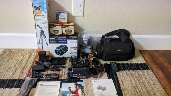Sony Handycam HDR- XR 550V w/ Tripod, Carry Bag, And Other Accessories