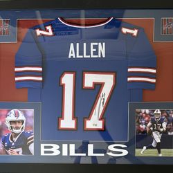 Josh Allen Signed Buffalo Bills Framed Custom Pro Style Jersey Beckett