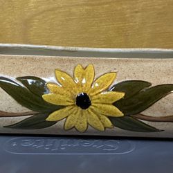 Vintage Floral Ceramic Rolling Pin Planter 15"