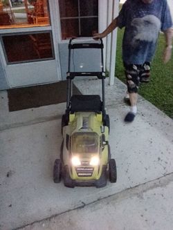 Ryobi 40V Lithium Brushless Cordless Lawn Mower with Battery and Charger