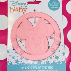 🌹💕🔴🌸BABYGIRL DISNEY BABY MINNIE MOUSE SILICONE TEETHER🌹🌸🔴💕